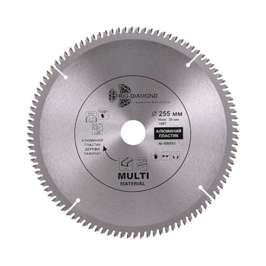 Диск пильный универсальный Trio-Diamond 255х30х2,2 мм 100 зубьев (MM905)