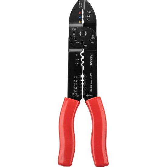 Кримпер для обжима наконечников и зачистки проводов REXANT ht-204