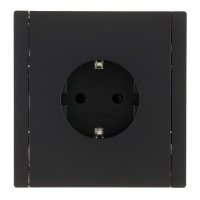 Розетка IEK Forte&Piano FP113 встраиваемая черная со шторками (FP-R14-16-1-K02)