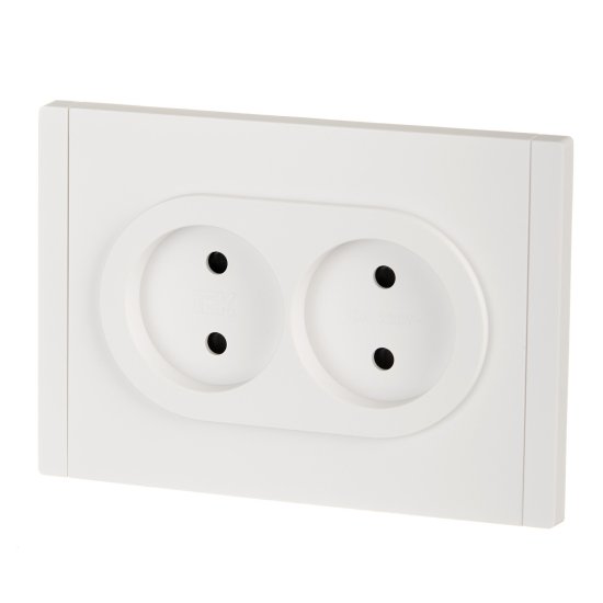 Розетка IEK Forte&Piano FP225 встраиваемая белая со шторками (FP-R23-10-1-K01)