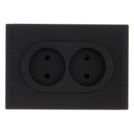 Розетка IEK Forte&Piano FP125 встраиваемая черная со шторками (FP-R23-10-1-K02)