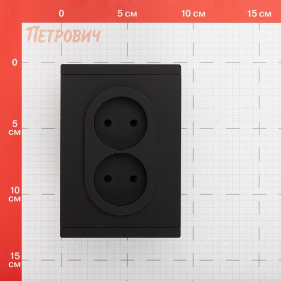 Розетка IEK Forte&Piano FP125 встраиваемая черная со шторками (FP-R23-10-1-K02)