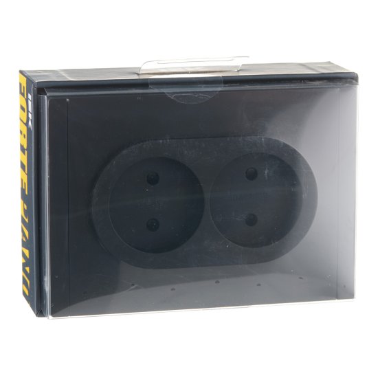 Розетка IEK Forte&Piano FP125 встраиваемая черная со шторками (FP-R23-10-1-K02)