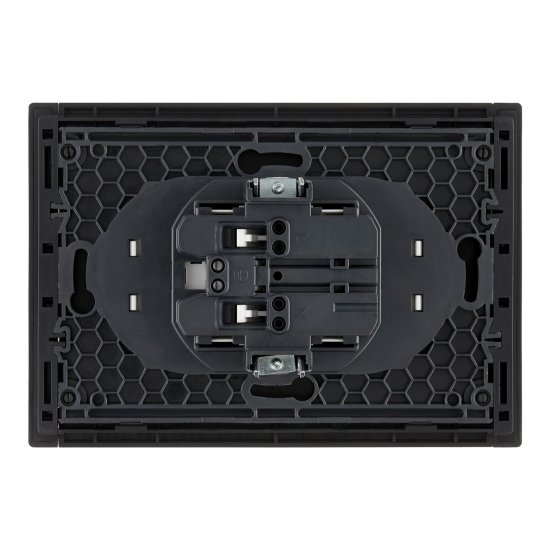 Розетка IEK Forte&Piano FP125 встраиваемая черная со шторками (FP-R23-10-1-K02)