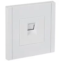 Розетка компьютерная IEK Forte&Piano FP232 встраиваемая белая RJ45 (FP-K10-1-K01)