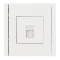 Розетка компьютерная IEK Forte&Piano FP232 встраиваемая белая RJ45 (FP-K10-1-K01)