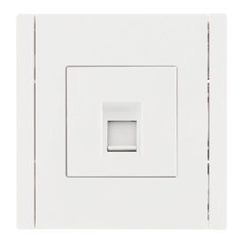 Розетка компьютерная IEK Forte&Piano FP232 встраиваемая белая RJ45 (FP-K10-1-K01)