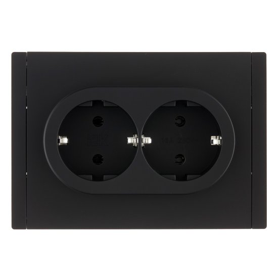 Розетка IEK Forte&Piano FP124 встраиваемая черная (FP-R21-16-1-K02)