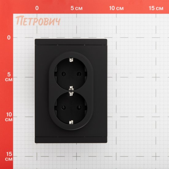 Розетка IEK Forte&Piano FP124 встраиваемая черная (FP-R21-16-1-K02)