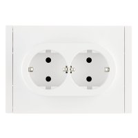 Розетка IEK Forte&Piano FP223 встраиваемая белая со шторками (FP-R24-16-1-K01)