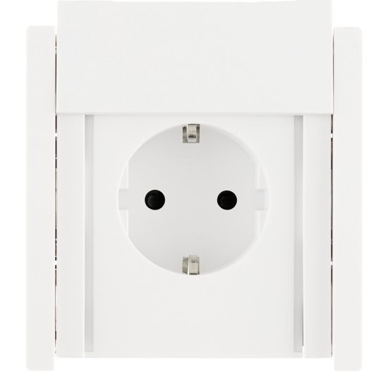 Розетка IEK Forte&Piano FP219 встраиваемая белая со шторками с крышкой (FP-R16-16-1-44-K01)