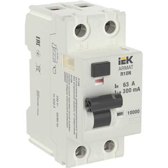 УЗО IEK Armat R10N 63А 2P тип AC 30 мА (AR-R10N-2-063C300)