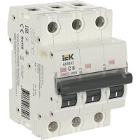 Автоматический выключатель модульный IEK Armat M06N 3P 6А тип C 6 кА 400 В (AR-M06N-3-C006)