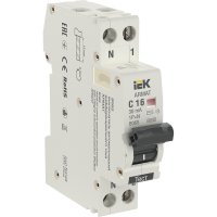 Автомат дифференциальный IEK Armat B06S 1P+NP 16А 30 мА тип AC 6 кА (AR-B06S-1N-C16C030)