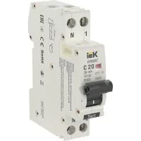 Автомат дифференциальный IEK Armat B06S 1P+NP 20А 30 мА тип AC 6 кА (AR-B06S-1N-C20C030)