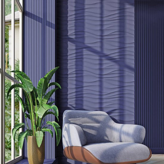 Панель декоративная из экополимера 500х500х15 мм Bello Deco Polymer СП 13 белая 0,25 кв.м