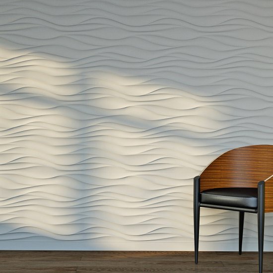 Панель декоративная из экополимера 500х500х15 мм Bello Deco Polymer СП 13 белая 0,25 кв.м