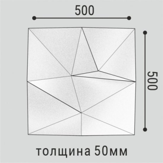 Панель декоративная из экополимера 500х500х50 мм Bello Deco Polymer СП 16 белая 0,25 кв.м