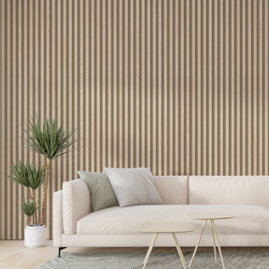 Декоративная рейка МДФ 27х12х2800 мм дуб снежный Stella