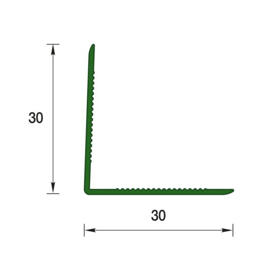 Уголок ПВХ 30х30х2700 мм глянцевый 002-0 светло-серый