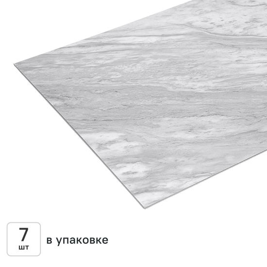 Панель ПВХ KREAFORTA Вигария серый 420x700x3.6 мм 2.058 м² (7 шт.)