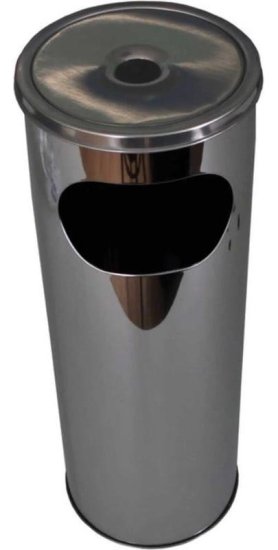 Мусорный бак металл серый