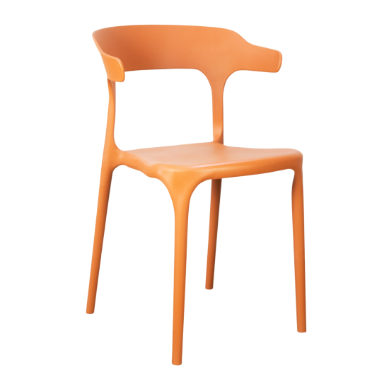 Кухонный стул Treet Roero 48x74x46.5 см каркас пластик спинка полипропилен цвет терракотовый