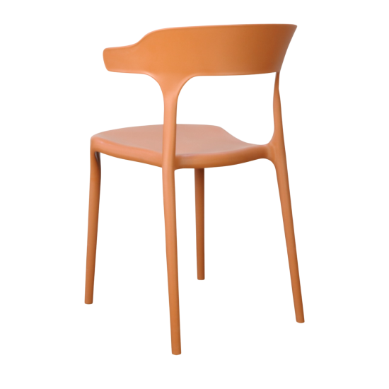 Кухонный стул Treet Roero 48x74x46.5 см каркас пластик спинка полипропилен цвет терракотовый