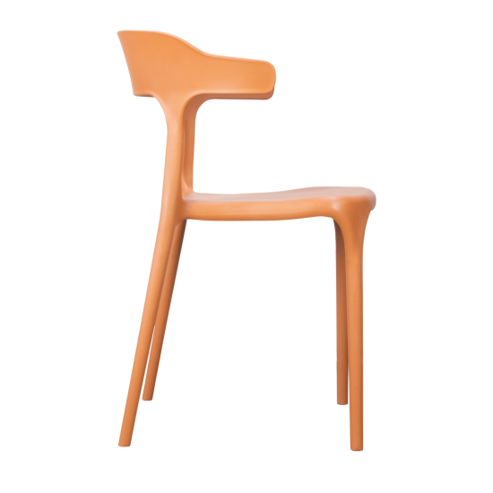 Кухонный стул Treet Roero 48x74x46.5 см каркас пластик спинка полипропилен цвет терракотовый