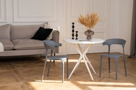 Кухонный стул Treet Roero 46.5x74x46.5 см каркас пластик спинка полипропилен цвет серый