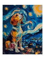 Картина на холсте Ночь бигля 40x50 см