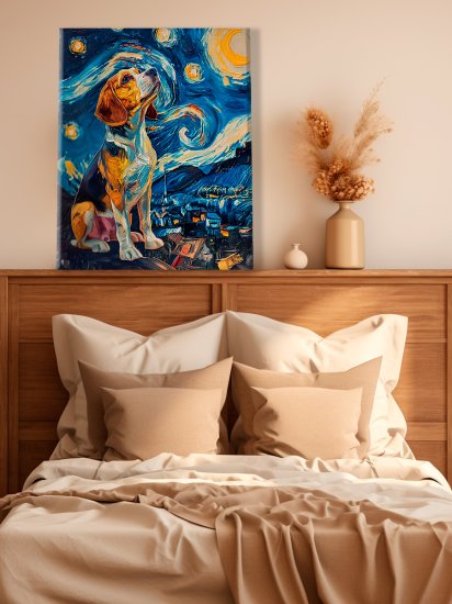 Картина на холсте Ночь бигля 40x50 см