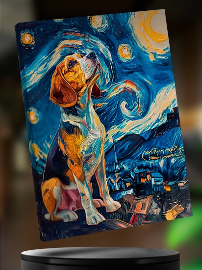 Картина на холсте Ночь бигля 40x50 см