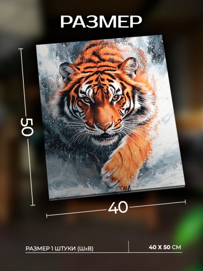 Картина на холсте Мощь и грация 40x50 см