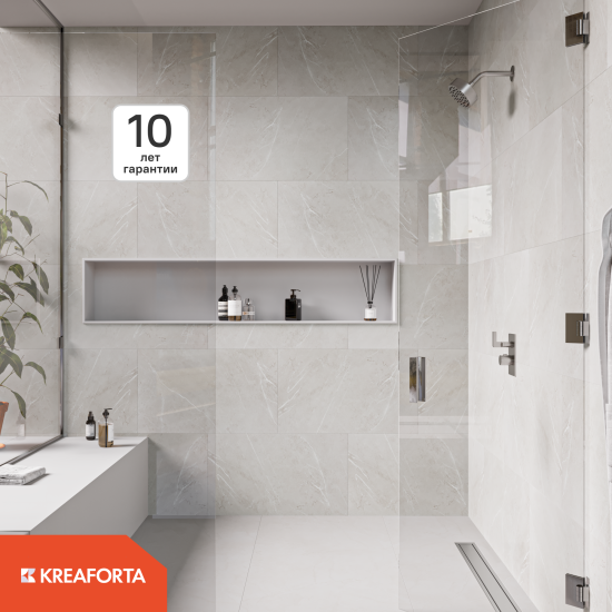 Панель ПВХ KREAFORTA Сиракуза серый 420x700x3.6 мм 2.058 м² (7 шт.)