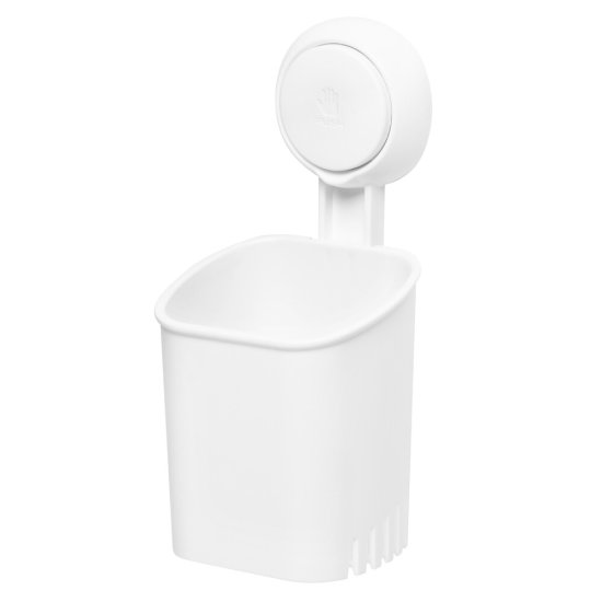 Стакан для ванной Master House Нодрил с держателем пластик белый (75966)