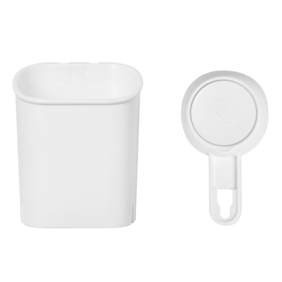 Стакан для ванной Master House Нодрил с держателем пластик белый (75966)