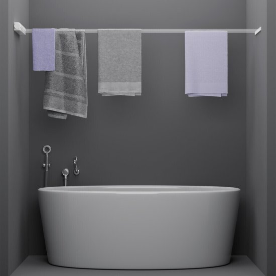 Сушилка для белья настенная Доляна 14,4 м 60х300х3600 мм белая