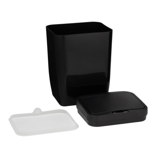 Ведро для мусора Доляна с крышкой 12 л пластик черное сенсорное