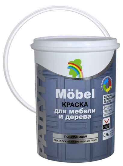 Краска ВД-АК 115 для мебели база С цвет прозрачный 0.9 л