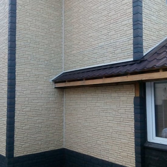 Панель фасадная Docke Stein Premium 1098х400 мм янтарная