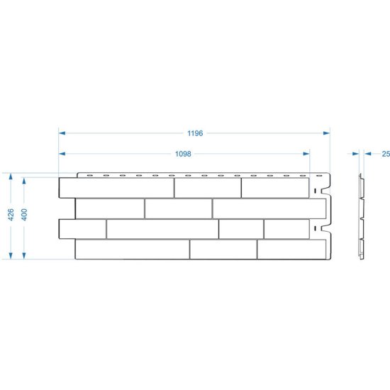 Панель фасадная Docke Stein Premium 1098х400 мм янтарная