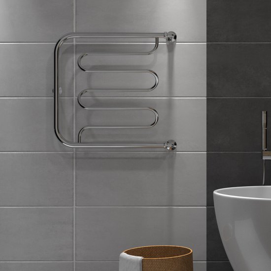 Полотенцесушитель водяной Indigo Liana 600х400 мм фокстрот с боковым подключением 500 мм хром