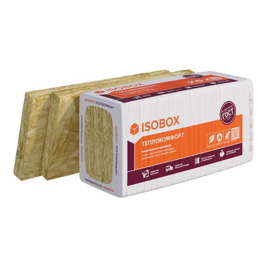 Утеплитель Изобокс Теплокомфорт/Теплозащита 38P 100х610х1200 мм 4,39 кв.м