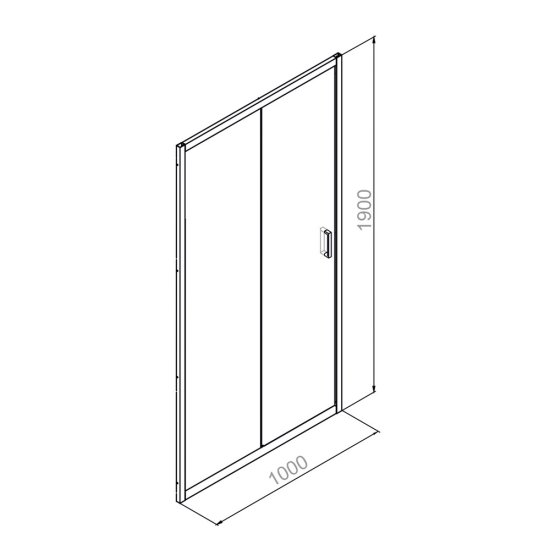 Душевая дверь раздвижная стекло прозрачное Domani-Spa DoorCube 100х190 см профиль белый (DS04DCb100L0Cl00.W)