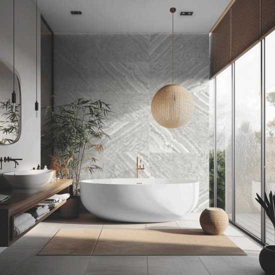 Керамогранит Керамин Клауд серый 1200х600х10 мм (2 шт.=1,44 кв.м)