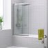 Шторка на ванну раздвижная 100х140х0,6 см профиль хром WasserKraft Main (41S02-100)