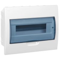 Щит распределительный встраиваемый IEK Krepta 3 ЩРВ-П-12 пластиковый IP41 222х280х87 мм прозрачная дверь