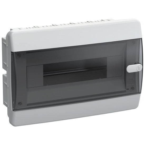 Щит распределительный встраиваемый IEK Union Compact ЩРВ-П-12 пластиковый IP41 195х290х103 мм прозрачная дверь