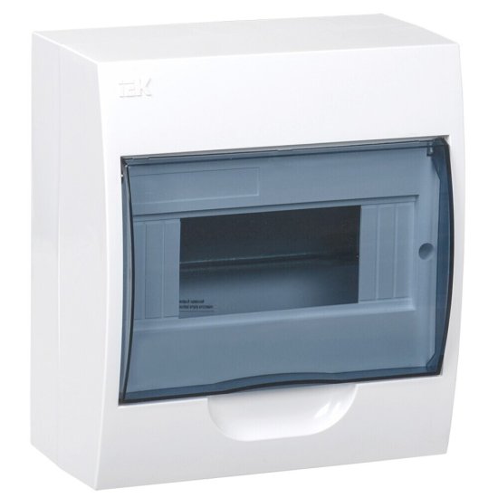 Щит распределительный навесной IEK Krepta 3 ЩРН-П-8 пластиковый IP41 200х184х97 мм прозрачная дверь (MKP12-N-08-40-20)